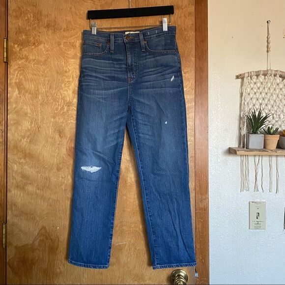 Madewell Womens Classic Straight Fit Mom Jeans - Picture 9 of 10